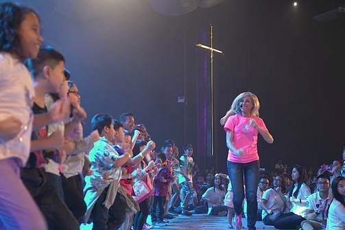 :Favorite Indo photos:Cross behind me on stage.JPG
